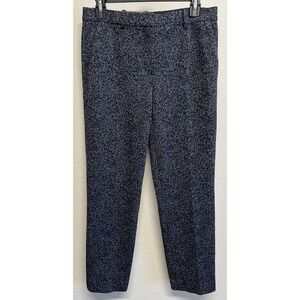 Theory Pants Blue Speckled Knit Wool Blend Tailor Trouser C Size 2 Cropped